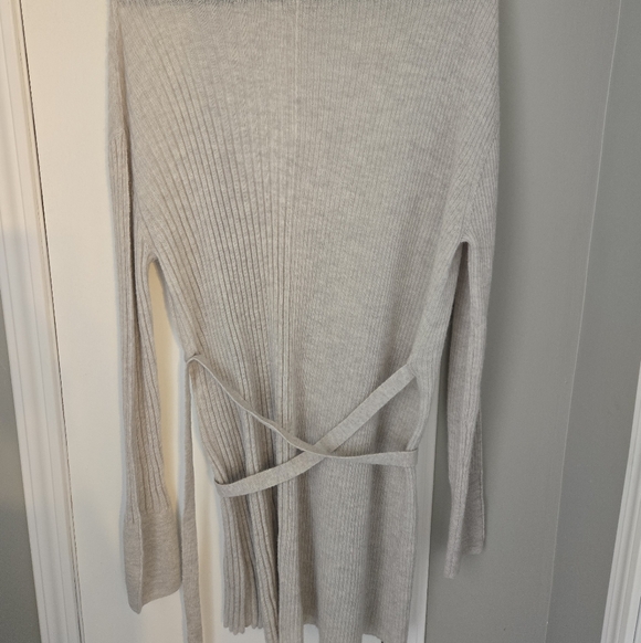 Helmut Lang Baby Alpaca Wool Turtleneck Sweater Dress Size Small Light Grey - Picture 8 of 14